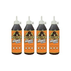 Gorilla Original Waterproof Polyurethane Glue, 18 ounce Bottle, Brown, (Pack of 4) in Kuwait