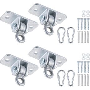Swing Hangers 304 Stainless Steel with Locking Snap Hooks, Heavy Duty Swing Hardwares for Porch, Patio, Playground, Indoor and Outdoor, 2400 lb Capacity, Screws and Bolts Included, 2 Pack in Saudi Arabia
