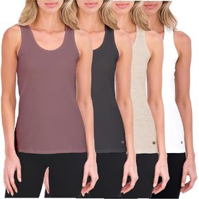 Lucky Brand Women's Tank Top - 4 Pack Stretch Cotton Scoop Neck Sleeveless T-Shirt (S-XL) in Saudi Arabia