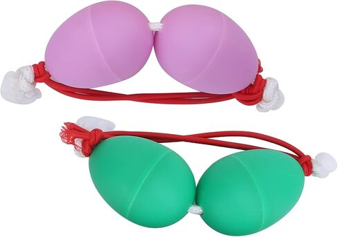 5PCS Colorful ABS Plastic Maracas Eggs with Iron Sand and Nylon Strap for Professional Percussion and Music Learning in Kuwait