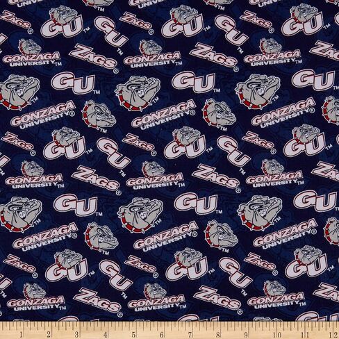 NCAA Gonzaga Bulldogs Tone on Tone Cotton, Fabric by the Yard in Saudi Arabia