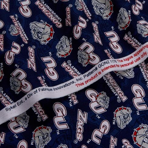 NCAA Gonzaga Bulldogs Tone on Tone Cotton, Fabric by the Yard in Saudi Arabia