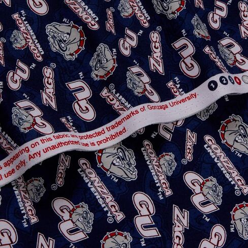 NCAA Gonzaga Bulldogs Tone on Tone Cotton, Fabric by the Yard in Saudi Arabia