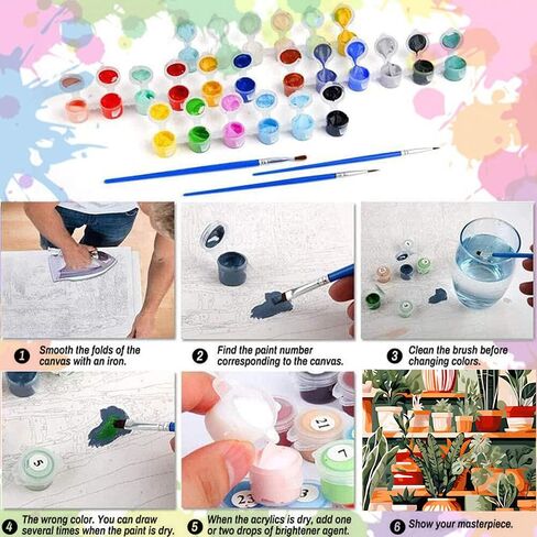 طلاء Arttoplus hummingbird بواسطة أرقام أرقام للبالغين الطلاء المبتدئين بالطيور حسب عدد القماش للبالغين ، لوحة زيتية DIY بأرقام للبالغين للهدية ديكور جدار المنزل (16x20inch) in Kuwait