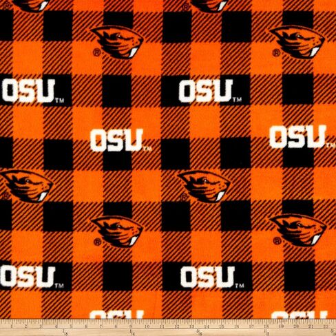 NCAA Oregon State Beavers Buffalo Plaid Fleece ، النسيج من الفناء in Saudi Arabia