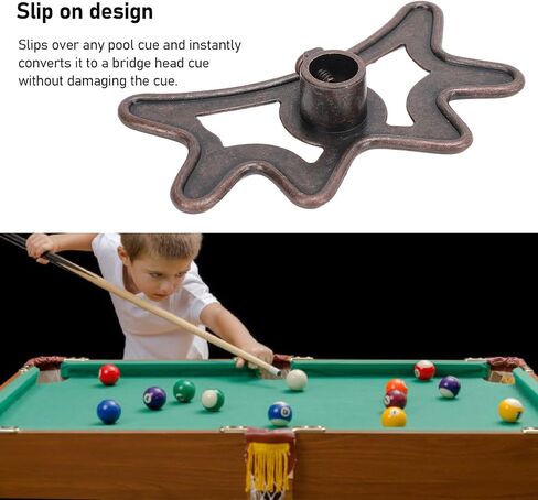 Drfeify Slip on Bronze Metal Billiard Bridge - Pool Stick Bridge ملحق لجدول البلياردو in Kuwait