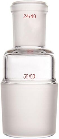 Glass Reducing Adapter from 55# 55/50 Male to 24# 24/40 Female,Lab Glassware in Saudi Arabia
