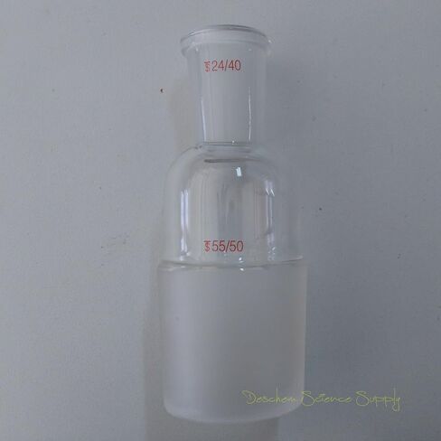 Glass Reducing Adapter from 55# 55/50 Male to 24# 24/40 Female,Lab Glassware in Saudi Arabia