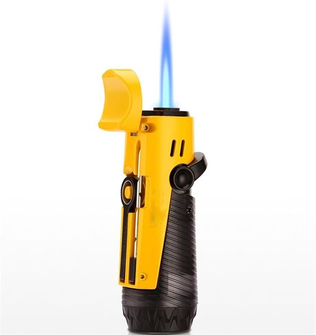 Metal Butane Lighter, Strong and Windproof, with Large Capacity Fuel Compartment, Portable Design, Adjustable Flame, Visible Fuel Window, Suitable for Candle Camping, etc.(Silver) in Saudi Arabia