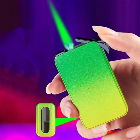 Windproof, Metal Portable, Multifunctional Butane Lighter with Butane Fuel Window and refillable Butane, Adjustable Flame Size (Butane not Included)(White1) in Saudi Arabia