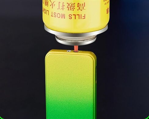 Windproof, Metal Portable, Multifunctional Butane Lighter with Butane Fuel Window and refillable Butane, Adjustable Flame Size (Butane not Included)(White1) in Saudi Arabia