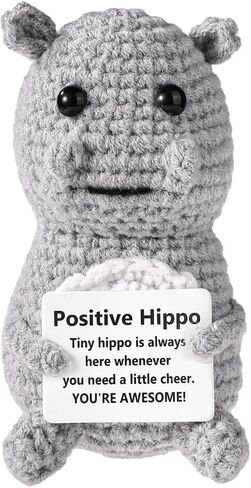 TOYMIS Cute Positive Strawberry, Crochet Strawberry Emotional Doll Support Fruit Positive Crocheted Knitted for Empowering Gift Home Office Decoration (Red) in Kuwait