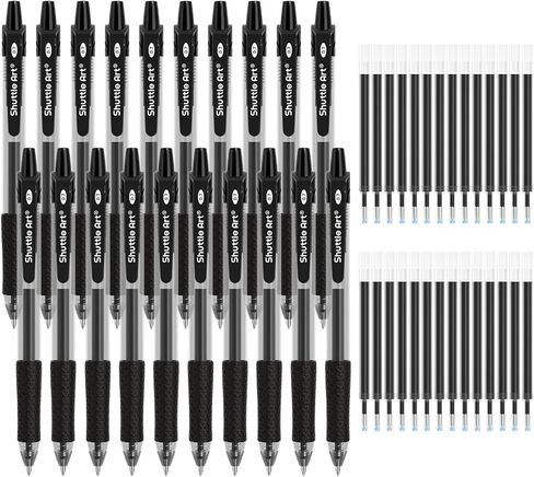 Arttle Art Black Gel Als ، 48 Pack (20 Unds with 28 chills) قابلة للسحب أقل من أقلام الحبر بالهلام على السحب in Saudi Arabia