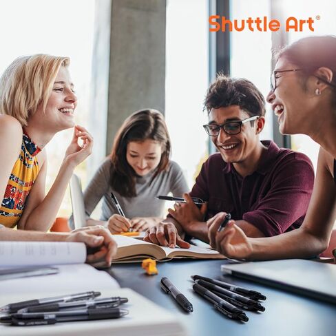 Arttle Art Black Gel Als ، 48 Pack (20 Unds with 28 chills) قابلة للسحب أقل من أقلام الحبر بالهلام على السحب in Saudi Arabia