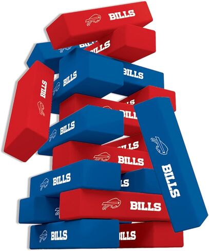 MasterPieces Game Day - NFL Buffalo Bills - Officially Licensed Tumble Tower, Real Wood Blocks in Saudi Arabia