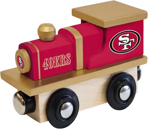 روائع NFL San Francisco 49ers Train Wood Toy Train ، للأعمار 3+ ، الأسود in Saudi Arabia