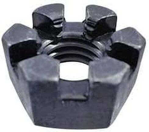 5/8"-11 Grade 5 Plain Finish Steel Round Slotted Castle Nut, 25 pk. in Saudi Arabia