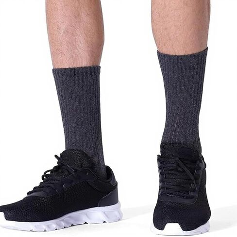 CS CELERSPORT 6 Pack Men's Cotton Athletic Crew Socks Full Cushioned Work Boot Socks in Saudi Arabia