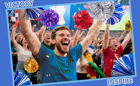 Hlonon 2 PCS POMS POMS و CHEERLEADER Sports Dance Cheer البلاستيك بومس بومس الهتاف للفريق الرياضي هتاف روح الروح in Kuwait