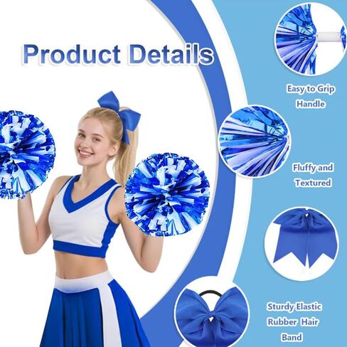 Hlonon 2 PCS POMS POMS و CHEERLEADER Sports Dance Cheer البلاستيك بومس بومس الهتاف للفريق الرياضي هتاف روح الروح in Kuwait
