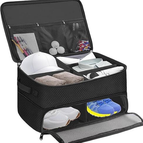 Outdoor Golf cart Bag Large Capacity Portable dustproof Golf Trunk Storage Bag, Portable Storage Bag Golf Trunk Storage Bag, Multi-Pocket, Foldable, Large Capacity, Waterproof, Black in Saudi Arabia