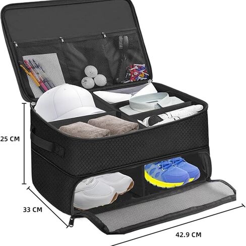 Outdoor Golf cart Bag Large Capacity Portable dustproof Golf Trunk Storage Bag, Portable Storage Bag Golf Trunk Storage Bag, Multi-Pocket, Foldable, Large Capacity, Waterproof, Black in Saudi Arabia