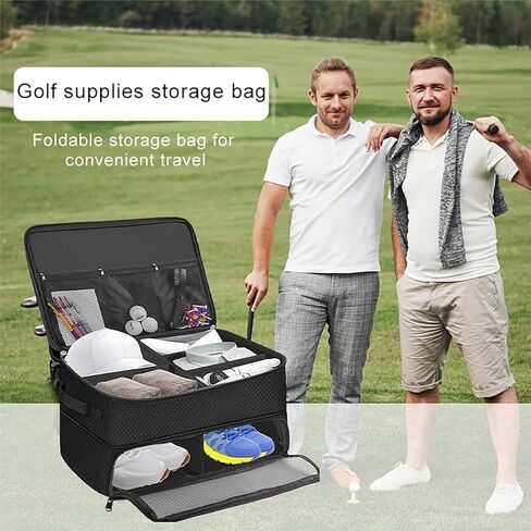 Outdoor Golf cart Bag Large Capacity Portable dustproof Golf Trunk Storage Bag, Portable Storage Bag Golf Trunk Storage Bag, Multi-Pocket, Foldable, Large Capacity, Waterproof, Black in Saudi Arabia