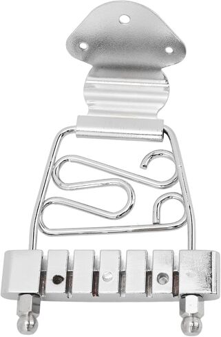 aqxreight 6 String Guitar Trapeze Tailpiece Metal Guitar Bridge for Archtop Jazz Guitars Bass Trapeze Performance Accessories Tailpiece (Silver) in Saudi Arabia