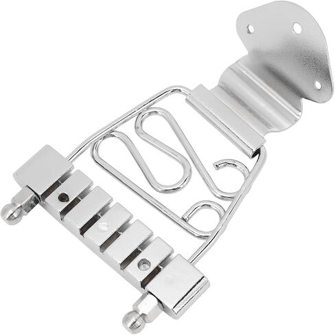 aqxreight 6 String Guitar Trapeze Tailpiece Metal Guitar Bridge for Archtop Jazz Guitars Bass Trapeze Performance Accessories Tailpiece (Silver) in Saudi Arabia