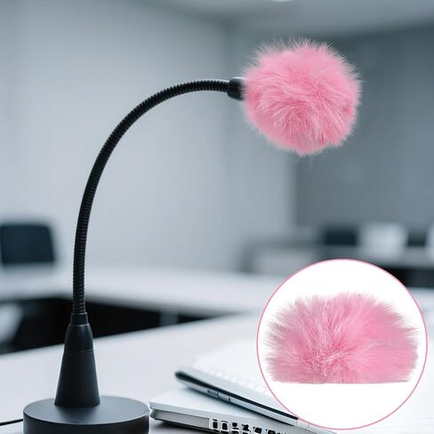 4 Pieces Mini Pink Microphone Windscreen, High-Density Headset Foam Mic Covers Windshield Lapel Headset Microphone Foam and Furry Cover for Lavalier Microphones, Noise Reduction in Saudi Arabia