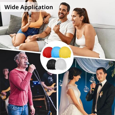 800 Pcs Disposable Microphone Covers, Non-woven Handheld Microphone Windscreens, Elastic Microphone Protective Covers, Individually Wrapped Mic Caps for Karaoke, Recording, Stage Performance in Saudi Arabia