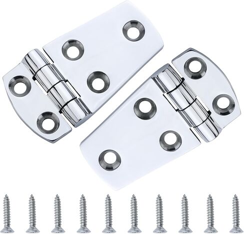 YANYUCB Boat Hatch Hinge 316 Stainless Steel Cabinet Door Casting Hinges Marine Hardware with Screws(3''x1.5'') for Boat,RVs(2PCS) in Kuwait