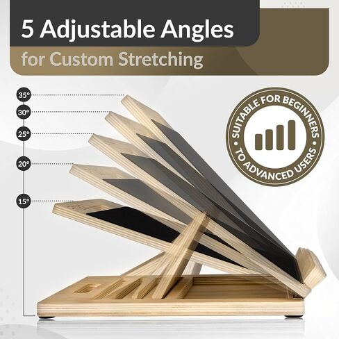 Fitzz Portable Wooden Slant Board لتمديد العجل - لوحات مائلة للتمرين - لوحة مائلة من نقالة العجل ، ولوحة المنحدر لمقالة الساق ، نقالة أوتارينج - لوحة التمدد الشاملة in Saudi Arabia