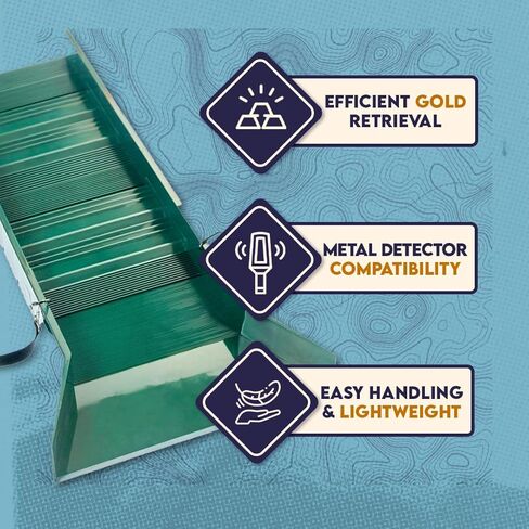 SE 30" Lightweight Green Sluice Box with Shoulder Strap and Carabineers for Gold Panning - GP-SB32 in Saudi Arabia
