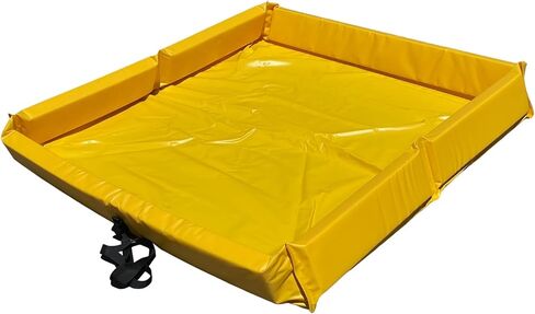 Sandbaggy 4 ft x 4 ft Portable Spill Containment Berm - Flexible, Collapsible - Temporary and Secondary Containment - 130 Gallon Capacity (1, 4 ft x 4 ft) in Saudi Arabia