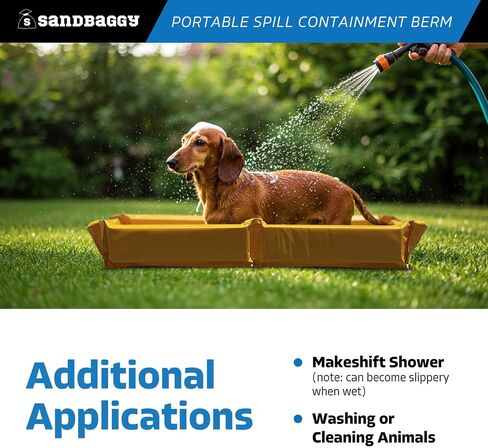 Sandbaggy 4 ft x 4 ft Portable Spill Containment Berm - Flexible, Collapsible - Temporary and Secondary Containment - 130 Gallon Capacity (1, 4 ft x 4 ft) in Saudi Arabia