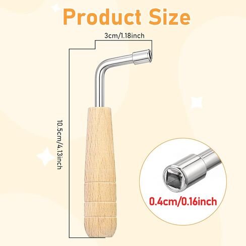 Lyre Tuning Wrench, 4mm/0.15in Lever Harp Wrench L-Shape Kantele Tuning Key Tool for Lyre Harp Kantele Small Stringed Instruments in Kuwait