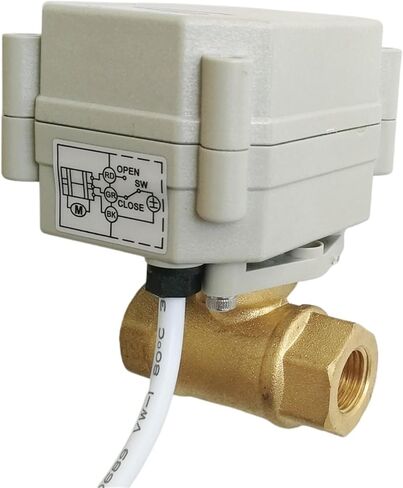TFM8-B2-C NEW 2 Way Brass 1/4 '' DN8 DC12V DC24V SPORTINAL VALVE SIGNING 0-5V 0-10V أو 4-20MA للتحكم في تعديل الماء (DN8 BSP ، 4-20MA_4MA إلى 20MA) in Kuwait