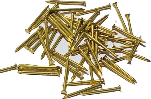 Brass Nails - Pure Brass Fastening Nails. Commonly used in high-end places like villas, wooden boards, temples (80pcs22mm) in Kuwait