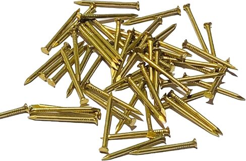 Brass Nails - Pure Brass Fastening Nails. Commonly used in high-end places like villas, wooden boards, temples (80pcs22mm) in Kuwait