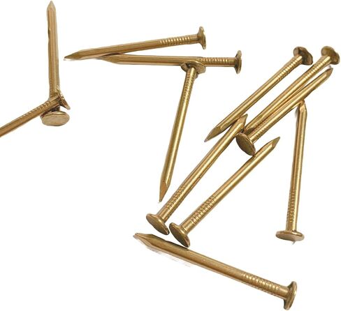 Brass Nails - Pure Brass Fastening Nails. Commonly used in high-end places like villas, wooden boards, temples (80pcs22mm) in Kuwait