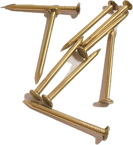 Brass Nails - Pure Brass Fastening Nails. Commonly used in high-end places like villas, wooden boards, temples (80pcs22mm) in Kuwait