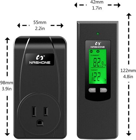 Nashone Wireless Thermostat Socket, Plug-and-Play Wireless Thermostat Socket, Remote Control Outlet with Built-in Temperature Sensor in Saudi Arabia