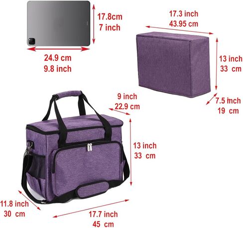 yelaiyehao home machine machine case for machine and accessories متوافق مع معظم المغنيين القياسيين ، الأخ ، جانوم ، آلة خياطة أكياس الخياطة. in Kuwait