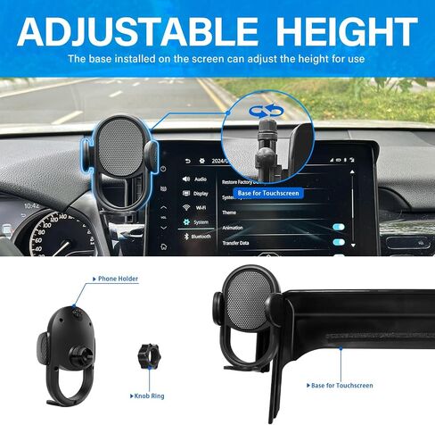 for MagSafe Car Phone Holder for 2019-2025 Toyota RAV4 Accessories, 7/8-Inch Screen Fixed Clip, Magnetic Phone Holder 360° Cell Phone Mount for Toyota RAV4 2025 Accessories in Kuwait