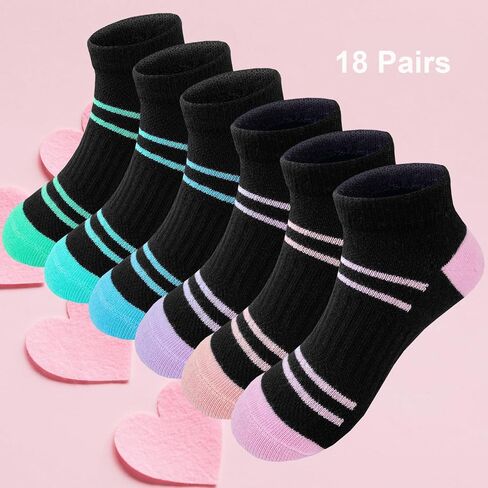 Bemeol Girls Socks 18 أزواج جوارب كاحل للأطفال in Saudi Arabia