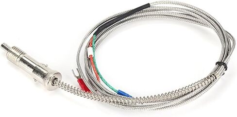 K Type WRNT-01 M12 Bayonet Compression Spring Shielded Wire 1-5M Temperature Sensor 1Pcs(M12 K Type 2m) in Kuwait