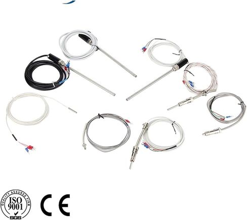 K Type WRNT-01 M12 Bayonet Compression Spring Shielded Wire 1-5M Temperature Sensor 1Pcs(M12 K Type 2m) in Kuwait