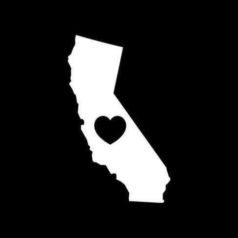 LOVE CALIFORNIA Sticker Car Window Vinyl Decal state CA USA pride girls home L.A - Die cut vinyl decal for windows, cars, trucks, tool boxes, laptops, MacBook - virtually any hard, smooth surface in Saudi Arabia