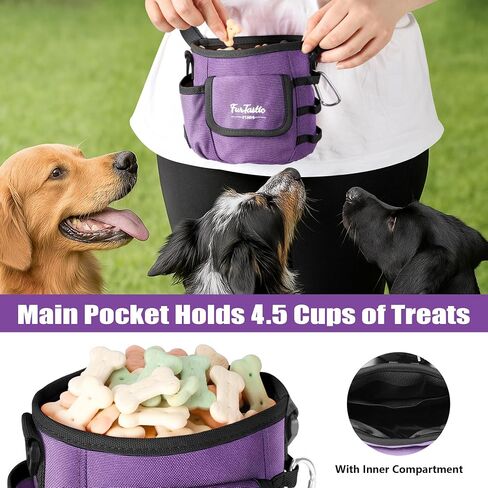 Dog Treat Pouch with Magnetic Closure for Pet Training in Kuwait